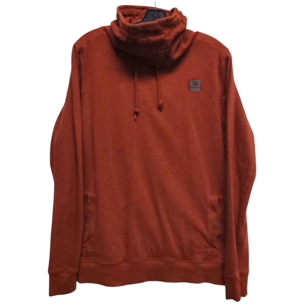ARMADA Sweater Adult Large Red Mock Neck Pockets Pullover Casual Hiking Outdoor